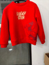 李寧（LI-NING）兒童衛衣紅色2026馬年新款男女大童本命年長(cháng)袖T恤加厚拜年服 朱砂紅YWDW133-1 （商場(chǎng)同款--馬年新年款） 160 曬單實(shí)拍圖