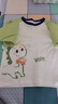 巴帝巴帝春秋款純棉嬰幼兒童t恤長(cháng)袖插肩撞色打底衫上衣 綠色汽車(chē)恐龍 110 曬單實(shí)拍圖