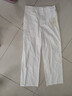 QVI高端品牌亞麻闊腿褲女2025夏季新款寬松休閑高腰垂感棉麻直筒長(cháng)褲 白色 XL 【125-140斤】 曬單實(shí)拍圖