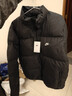 耐克男子保暖羽絨服夾克冬新款寬松防潑水NIKE THERMA-FIT IB2976 010黑/白 M 曬單實(shí)拍圖