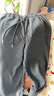 ESE-Y加絨香蕉褲女2025秋冬新款高腰顯瘦寬松休閑窄版直筒運動(dòng)長(cháng)褲 黑灰色-常規 28 曬單實(shí)拍圖