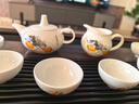 華光骨瓷茶具套裝 齊白石水墨風(fēng)功夫茶具 茶杯茶壺帶公道杯 福海祿運 曬單實(shí)拍圖