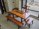 笗籬 實(shí)木大板茶桌奧坎大板桌原木大板辦公桌胡桃木茶臺班桌大板茶臺 大板預付款（余款到付） 曬單實(shí)拍圖