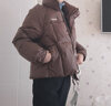 花花公子（PLAYBOY）品牌小個(gè)子羽絨棉服女士短款2025冬新款小棉襖棉衣加厚外套防寒服 咖啡色 S  建議110斤以?xún)?曬單實(shí)拍圖