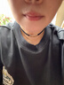 致末（ZHIMO）鎖骨鏈頸飾黑色項鏈脖子頸鏈女項圈新款時(shí)尚感配飾 金黑色C1 曬單實(shí)拍圖