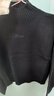 太平鳥(niǎo)女裝針織衫半高領(lǐng)針織毛衫女冬裝柔軟毛衣內搭D 黑色 M 曬單實(shí)拍圖