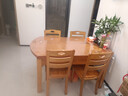 實(shí)木餐桌椅組合小戶(hù)型家用飯桌子方形圓形餐桌現代簡(jiǎn)約可伸縮折疊 1.5一桌4椅【加厚加粗款】 曬單實(shí)拍圖