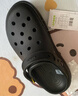 卡駱馳（crocs）男女泡芙洞洞鞋戶(hù)外休閑時(shí)尚厚底一腳蹬沙灘鞋 207521-001 41-42 曬單實(shí)拍圖