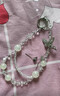 晚月蝶甜美水晶串珠蝴蝶流蘇手機掛件時(shí)尚小清新包包手腕鏈掛飾 蝴蝶月亮串珠掛件 曬單實(shí)拍圖