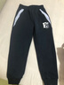 鴻星爾克（ERKE）童裝女中大童冬季長(cháng)褲兒童保暖加厚針織褲藍黑色140 曬單實(shí)拍圖