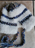 雪倫朵帽子女冬季防風(fēng)護耳大頭圍保暖針織帽東北冬天防風(fēng)防寒風(fēng)雪毛絨帽 條紋-白色 曬單實(shí)拍圖