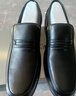 蜘蛛王男士商務(wù)皮鞋牛皮春秋通勤爸爸鞋一腳蹬休閑男鞋 22385 黑色 42 曬單實(shí)拍圖