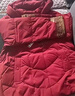 雋狐中老年羽絨服女短款媽媽冬裝加厚大碼60歲70老人奶奶太太冬季外套 紅色 2XL 【推薦106-120斤】 曬單實(shí)拍圖