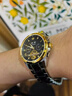 歐品客瑞士正品手表男士全自動(dòng)機械表陀飛輪多功能商務(wù)防水進(jìn)口專(zhuān)用腕表 間金黑面 40mm 曬單實(shí)拍圖
