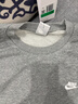 耐克(NIKE)男春秋圓領(lǐng)衛衣 休閑運動(dòng) 時(shí)尚簡(jiǎn)約 FN3889-063灰 XL 曬單實(shí)拍圖