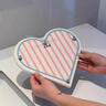 梵儷琳（FANLILIN）新款硅藻泥吸水墊洗漱臺置物架刷牙杯漱口杯架衛生間水龍頭牙刷架 條紋心形-草莓芝士 曬單實(shí)拍圖
