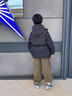 酒笑鴨男童羽絨服冬季2025新款兒童冬裝白鴨絨外套中大童衣羽絨服男孩加 黑色 140 cm 曬單實(shí)拍圖