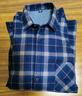 立蒙冬季男士保暖襯衫加絨加厚長(cháng)袖格子襯衣中年爸爸裝 339細藍格2XL 曬單實(shí)拍圖