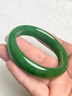 紅酥手和田玉手鐲碧玉女款玉鐲子【新年禮物 】附證書(shū)微黑點(diǎn) 60-61圈口 曬單實(shí)拍圖