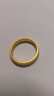 中國黃金（CHINA GOLD）黃金戒指啞光素圈寬面戒指足金泥鰍背金對戒情侶三金訂婚元旦禮物 【20圈口】約2.7g 曬單實(shí)拍圖