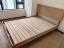 小半實(shí)木床現代簡(jiǎn)約高靠背主臥大氣雙人床北歐原木風(fēng)小戶(hù)型床 曬單實(shí)拍圖