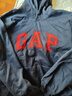 蓋璞（GAP）男女裝2025秋季新款LOGO抓絨寬松連帽套頭衛衣休閑上衣 曬單實(shí)拍圖