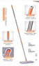 千喜麗加長(cháng)桿擦墻面天花板清潔神器廚房瓷磚拖把家用擦頂棚房頂打掃衛生  超長(cháng)款拖把3米 共3塊布+刮刀 曬單實(shí)拍圖