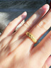 世紀緣黃金戒指女足金古法麥穗鑲嵌莫桑石點(diǎn)鉆戒指新年禮物送女友 3.85g【圈號11】多退少補 曬單實(shí)拍圖