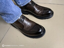 VOLO犀牛男鞋大頭鞋冬季厚底增高商務(wù)正裝皮鞋休閑鞋 棕色 39 曬單實(shí)拍圖