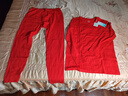 全棉時(shí)代男女保暖套裝【7A抗菌】風(fēng)柔棉柔暖秋衣秋褲套裝馬年本命年紅品 曬單實(shí)拍圖