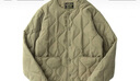 內膽棉衣男冬季阿美咔嘰美式復古工裝棉襖絎縫無(wú)領(lǐng)棉服外套 綠色555-CPH 2XL 【建議140-160斤】 曬單實(shí)拍圖