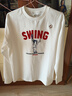 馬登工裝 美式復古字母棒球印花長(cháng)袖T恤男秋季圓領(lǐng)內搭純棉打底衫 米白色 S 曬單實(shí)拍圖
