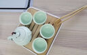 萊樞匯茶盤(pán)禮品定窯茶具套裝戶(hù)外旅行功夫陶瓷定制便攜包一整套一壺四杯 西施壺四方包套裝-綠 曬單實(shí)拍圖