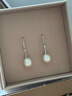 六福珠寶Ag925銀淡水珍珠耳環(huán)耳鉤G22J0014DS 總重2.60克 曬單實(shí)拍圖