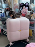 芒果鳥(niǎo)網(wǎng)紅高顏值行李箱女登機箱小型防刮旅行箱兒童密碼拉桿箱大容量男 少女粉(十字紋防刮工藝） 20英寸 48L【方箱款Plus】可登機 1-5天出行 曬單實(shí)拍圖
