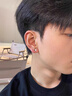 黛若鉑金PT990耳環(huán)男小巧方牌簡(jiǎn)約耳釘足鉑耳飾養耳洞睡覺(jué)免摘中性女 【單只】鉑金耳釘(約0.25g) 曬單實(shí)拍圖