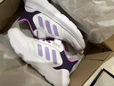 adidas男女小童Tensaur Run 3.0 EL魔術(shù)貼休閑運動(dòng)鞋新款阿迪達斯 白色/粉末洋李紫/柔和紫   31 曬單實(shí)拍圖