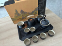 茶藝貴族優(yōu)品山行黑陶11頭配觀(guān)山茶盤(pán)禮盒裝功夫茶具套裝陶瓷家用小套餐 曬單實(shí)拍圖