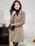 尚靜毛呢大衣女25年冬新女裝氣質(zhì)高級感系帶收腰包邊工藝雙面呢大衣女 曬單實(shí)拍圖
