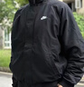 耐克男子搖粒絨里料內襯夾克冬季寬松梭織休閑外套NIKE FZ0657 010黑/白 XL 曬單實(shí)拍圖