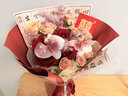 送花葉訂婚結婚禮盒玫瑰花束全早生貴子鮮花國同城速遞配送閨蜜禮物花店 【永遠愛(ài)你】19朵卡布紅玫瑰混搭蝴蝶蘭花束 曬單實(shí)拍圖