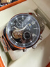 冠琴（GUANQIN）手表男士機械表全自動(dòng)潮流學(xué)生國表防水鏤空飛輪夜光腕表瑞士品質(zhì) 鋼帶本色黑面 曬單實(shí)拍圖