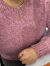 恒源祥100純羊毛針織衫女秋冬新款半高領(lǐng)套頭毛衣內搭打底純色羊毛衫女 胭脂紅 L /170/92A 曬單實(shí)拍圖