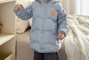 貝肽斯兒童羽絨服冬季抗菌絨新款男女童三防嬰幼兒寶寶加厚防寒保暖外套 幸福藍【加厚款 抗菌絨】 130 cm 曬單實(shí)拍圖