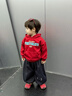 嘟嘟家兒童衛衣學(xué)院風(fēng)春款男童紅色長(cháng)袖春季女童連帽衣服寶寶童裝洋氣潮 卡蘭達紅 110 曬單實(shí)拍圖