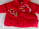 巴拉巴拉童裝兒童羽絨服女童2025新款紅色拜年服寶寶女寶保暖春裝國風(fēng)外套 曬單實(shí)拍圖