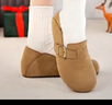 百思圖25冬勃肯鞋復古休閑加絨保暖女單鞋D3097DM5 駝色 35 曬單實(shí)拍圖
