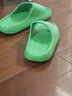 果洛菲（GUOLUOFEI）特大碼踩屎感拖鞋女夏季洗澡eva男士厚底涼拖 綠色 46-47  曬單實(shí)拍圖