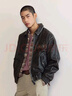 杰克·瓊斯（JACK&JONES）男生秋季百搭皮衣夾克2025年新款潮流翻領(lǐng)長(cháng)袖復古外套225310006 E06黑橄欖 M （175） 曬單實(shí)拍圖