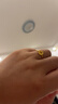 周六福黃金戒指女款5G足金車花亮面財運銅錢戒指 計價 14號-2.02g 曬單實拍圖